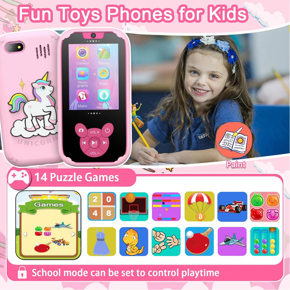 Smart Kid's Fun Phone with Dual Cameras