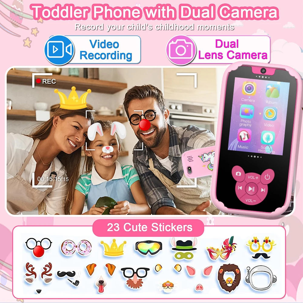 Smart Kid's Fun Phone with Dual Cameras