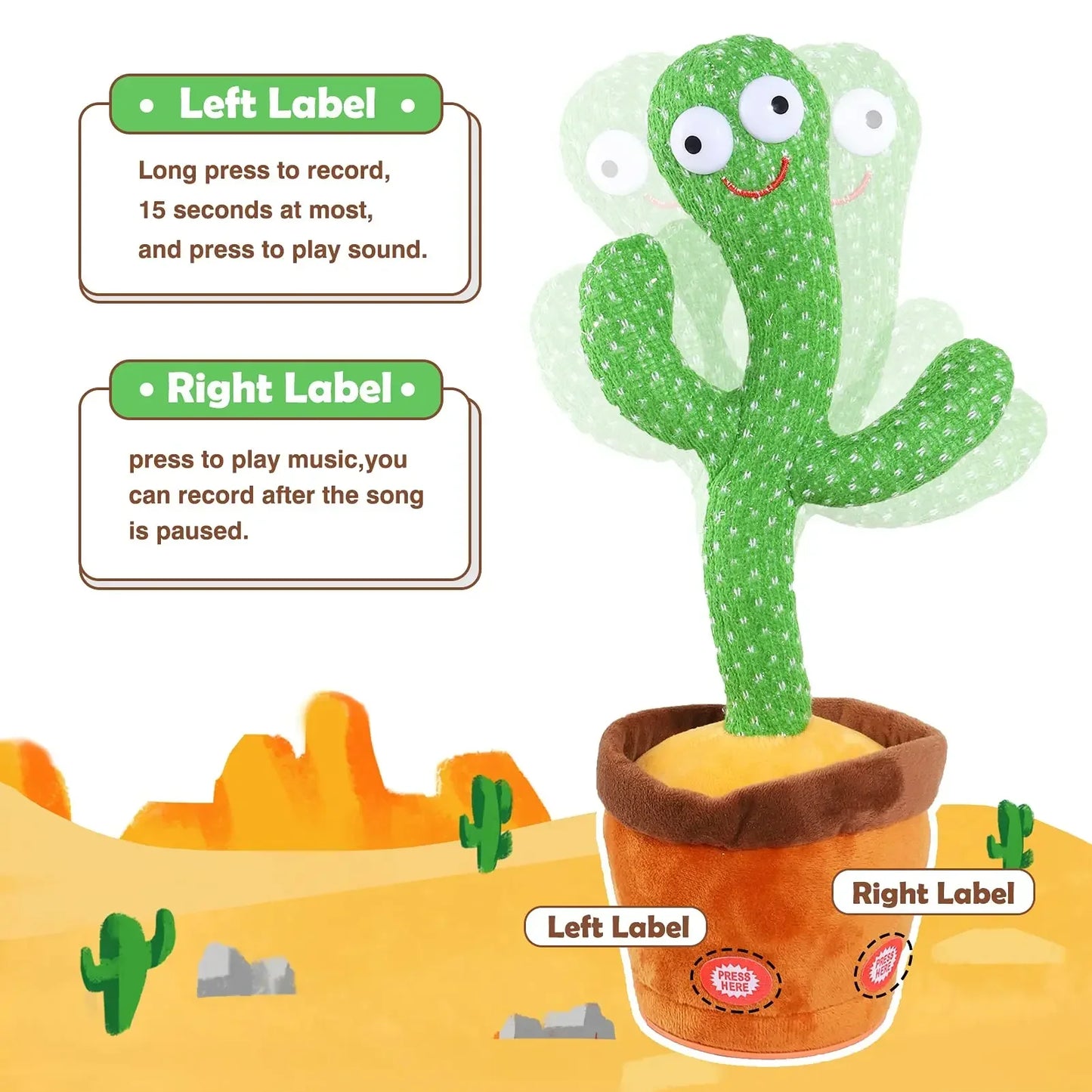 Groovy Jive Cactus Plush Toy